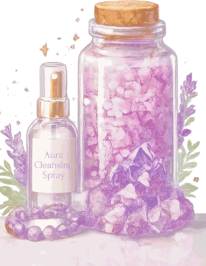 Aura cleansing spray bottle