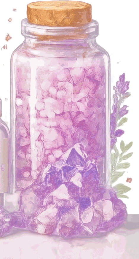 Jar of energised bath salt